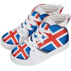 Iceland Flag Europe National Kid s Hi-top Skate Sneakers by Nexatart