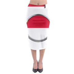 Monaco Or Indonesia Country Nation Nationality Midi Pencil Skirt by Nexatart