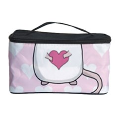 Cute Mouse - Valentines Day Cosmetic Storage Case by Valentinaart