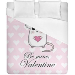 Cute Mouse - Valentines Day Duvet Cover (california King Size) by Valentinaart