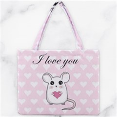 Cute Mouse - Valentines Day Mini Tote Bag by Valentinaart