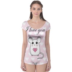 Cute Mouse - Valentines Day Boyleg Leotard  by Valentinaart