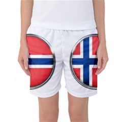 Norway Country Nation Blue Symbol Women s Basketball Shorts by Nexatart