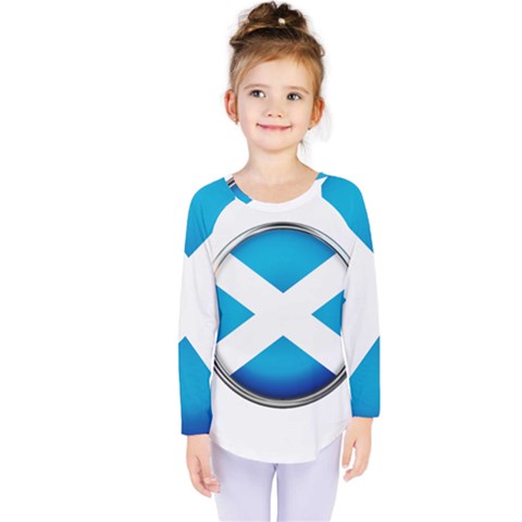 Scotland Nation Country Nationality Kids  Long Sleeve Tee by Nexatart