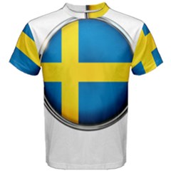 Sweden Flag Country Countries Men s Cotton Tee by Nexatart