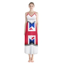 United Kingdom Country Nation Flag Button Up Chiffon Maxi Dress by Nexatart