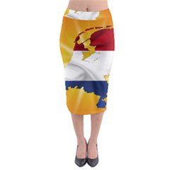 Holland Country Nation Netherlands Flag Midi Pencil Skirt by Nexatart