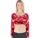 RED Long Sleeve Crop Top View1