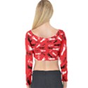 RED Long Sleeve Crop Top View2