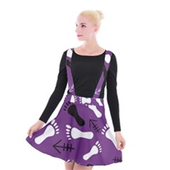 Purple Suspender Skater Skirt by HASHHAB