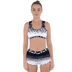 Flat Tech Camouflage Black And White Racerback Boyleg Bikini Set by jumpercat