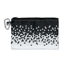 Flat Tech Camouflage Black And White Canvas Cosmetic Bag (medium) by jumpercat