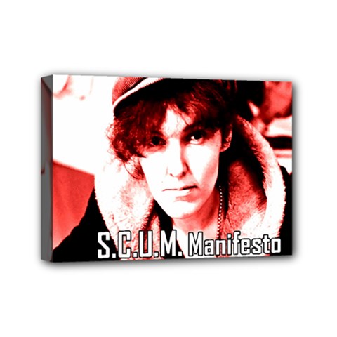 Valerie Solanas Mini Canvas 7  X 5  by Valentinaart