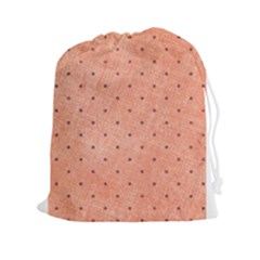 Dot Peach Drawstring Pouches (xxl) by snowwhitegirl