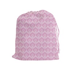 Damask Pink Drawstring Pouches (extra Large) by snowwhitegirl