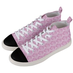 Damask Pink Men s Mid-top Canvas Sneakers by snowwhitegirl