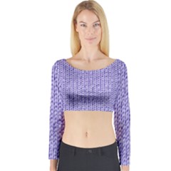 Knitted Wool Lilac Long Sleeve Crop Top by snowwhitegirl