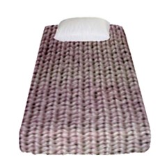 Knitted Wool Pink Light Fitted Sheet (single Size) by snowwhitegirl