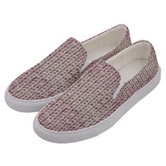 Knitted Wool Pink Light Men s Canvas Slip Ons by snowwhitegirl