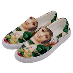 Little Girl Victorian Collage Men s Canvas Slip Ons by snowwhitegirl