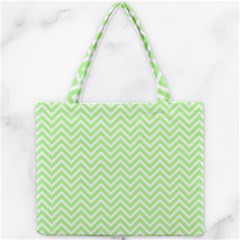 Green Chevron Mini Tote Bag by snowwhitegirl