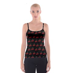 Cherries Black Spaghetti Strap Top by snowwhitegirl