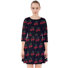 Cherries Black Smock Dress by snowwhitegirl