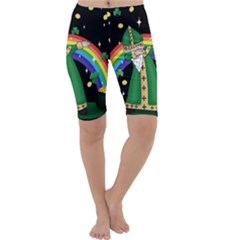  St  Patrick  Dabbing Cropped Leggings  by Valentinaart