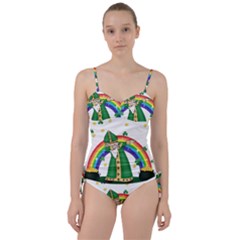  St  Patrick  Dabbing Sweetheart Tankini Set by Valentinaart