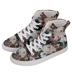 Rose Bushes Brown Men s Hi-top Skate Sneakers by snowwhitegirl