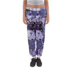 Rose Bushes Blue Women s Jogger Sweatpants by snowwhitegirl