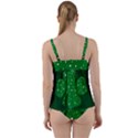 Sparkly Clover Twist Front Tankini Set View2