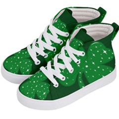 Sparkly Clover Kid s Hi-top Skate Sneakers by Valentinaart