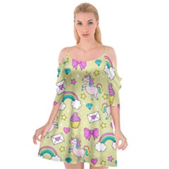 Cute Unicorn Pattern Cutout Spaghetti Strap Chiffon Dress by Valentinaart