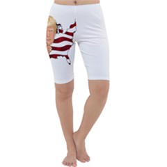 Trump Usa Flag Cropped Leggings  by ImagineWorld