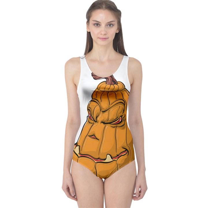 Sleeping Pumpkin One Piece Swimsuit