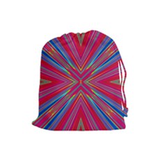 Burst Radiate Glow Vivid Colorful Drawstring Pouches (large)  by Nexatart