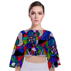 Aether - Tie Back Butterfly Sleeve Chiffon Top by tealswan