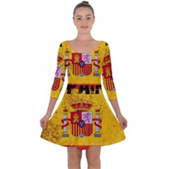 Football World Cup Quarter Sleeve Skater Dress by Valentinaart