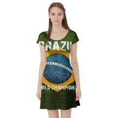 Football World Cup Short Sleeve Skater Dress by Valentinaart