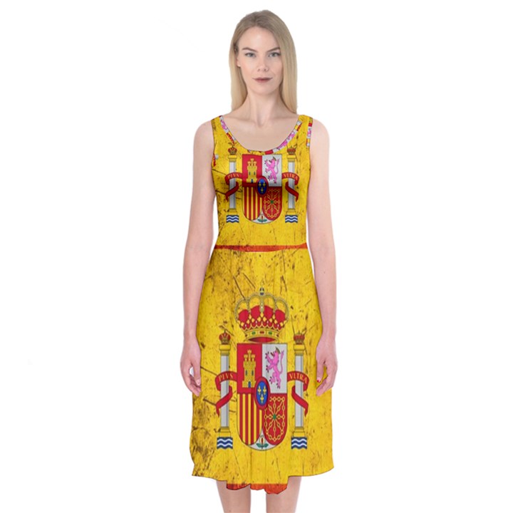 Football World Cup Midi Sleeveless Dress