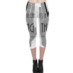 Vulcan Thing Capri Leggings  by Howtobead