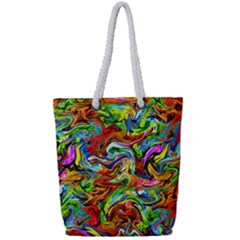 P 867 Full Print Rope Handle Tote (small) by ArtworkByPatrick