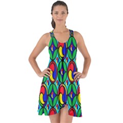 Colorful-4 Show Some Back Chiffon Dress by ArtworkByPatrick