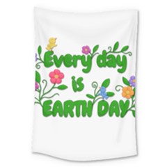 Earth Day Large Tapestry by Valentinaart