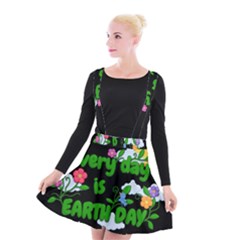 Earth Day Suspender Skater Skirt by Valentinaart