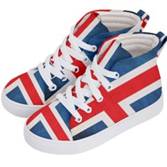 Iceland Flag Kid s Hi-top Skate Sneakers by Valentinaart