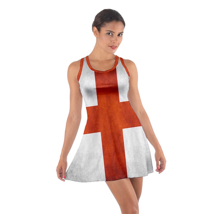 England flag Cotton Racerback Dress