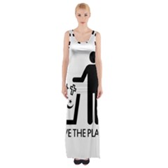 Save The Planet - Religions  Maxi Thigh Split Dress by Valentinaart