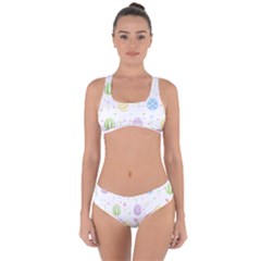 Easter Pattern Criss Cross Bikini Set by Valentinaart